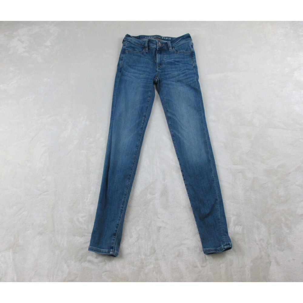 American Eagle Pants Womens 00 Blue Jeans Denim Jegging Ladies 22x29
